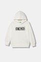 United Colors of Benetton bluza z kapturem dziecięca bawełniana biały 3J70C205N.G.Stagionale