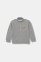 United Colors of Benetton rozepínací mikina dětská bavlněná šedá 3J70G504A.P.Stagionale