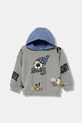 United Colors of Benetton Bluza z kapturem dziecięca bawełniana szary 3M42G10MH.P.Stagionale