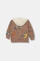 United Colors of Benetton bluza z kapturem dziecięca bawełniana 3M42G10MH.P.Stagionale brązowy SS26