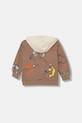 United Colors of Benetton bluza z kapturem dziecięca bawełniana 3M42G10MH.P.Stagionale brązowy SS26