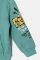 Dečki United Colors of Benetton jopica s kapuco otroška bombažna 3PLGG504E.P.Stagionale turkizna