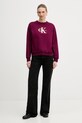 Calvin Klein Jeans bluza LV047E825G fioletowy SS26