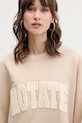 Rotate bluza bawełniana beżowy 115316532