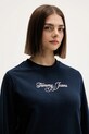 Tommy Jeans bluza bawełniana granatowy DW0DW21922