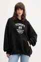 Tommy Jeans bluza bawełniana nadruk czarny DW0DW22603
