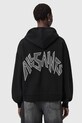 AllSaints bluza bawełniana z kapturem czarny W090JD