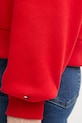 Tommy Hilfiger mikina s kapucňou dámska s bavlnou WW0WW47832 červená