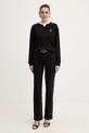 Bombažen pulover Karl Lagerfeld IKON B1W20027 črna SS26