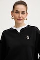 Karl Lagerfeld bluza bawełniana IKON czarny B1W20027