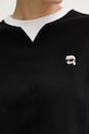Karl Lagerfeld bluza bawełniana IKON B1W20027 czarny