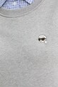 Karl Lagerfeld bluza bawełniana IKON szary B1W20028