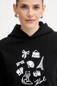 Karl Lagerfeld bluza bawełniana czarny B1W20019