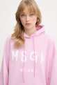 MSGM bluza bawełniana różowy 4041MDM515.267000
