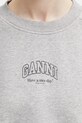 GANNI bluza bawełniana A1060022 szary A1060022