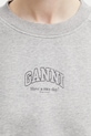 GANNI bluza bawełniana A1060022 szary A1060022
