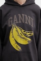 GANNI bluza bawełniana szary A1060025