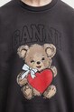 GANNI bluza bawełniana A1060027 szary A1060027