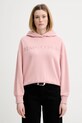 Βαμβακερή μπλούζα Marc O'Polo με κουκούλα ροζ 600407354165