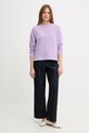 Marc O'Polo bluza bawełniana 5000009291 fioletowy SS26