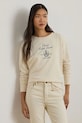 Lauren Ralph Lauren bluza aplikacja beżowy 200P03726