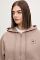 adidas by Stella McCartney bluza z kapturem damska brązowy JZ0652