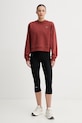 adidas by Stella McCartney bluza damska bawełniana JZ0671 brązowy SS26