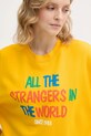 Παιδική βαμβακερή μπλούζα United Colors of Benetton x Stranger Things κίτρινο 33NVD10BB