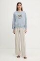 Βαμβακερή μπλούζα Pinko 100534.A33G μπλε SS26