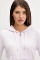 Juicy Couture bluza welurowa fioletowy JCAP176.973