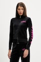 Juicy Couture bluza welurowa Angel wzorzyste czarny JCNAS126453
