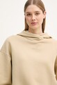 EA7 Emporio Armani кофта з капюшоном жіноча бавовняна бежевий AF21061.7W000927
