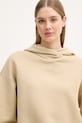 EA7 Emporio Armani mikina s kapucňou dámska bavlnená béžová AF21061.7W000927