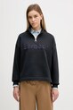Barbour bluza bawełniana Sara aplikacja granatowy LOL0667