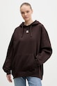 Бавовняна кофта adidas Originals з капюшоном коричневий KC9145