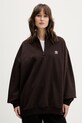 Μπλούζα adidas Originals χωρίς κουκούλα καφέ KT0795