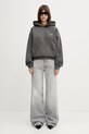 Coperni bluza z kapturem damska z bawełną COPJS15F5035 szary
