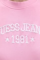 Guess Jeans hanorac de bumbac W6RQ04.KCPR1 roz