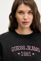 Guess Jeans bluza bawełniana czarny W6RQ04.KCPR1