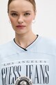 Guess Jeans bluza bawełniana niebieski W6RQ09.K68I4