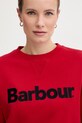 Barbour bluza damska bawełniana Hartland czerwony LOL0672