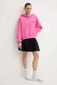 American Vintage bluza z kapturem damska bawełniana PLI03D różowy SS26