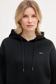 Lacoste кофта с капюшоном с хлопком для женщин чёрный SF0048