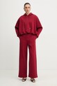 Trussardi bluza z kapturem damska bawełniana G8566000235N czerwony SS26