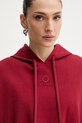 Trussardi bluza z kapturem damska bawełniana czerwony G8566000235N