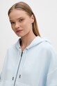Guess Jeans bluza rozpinana z kapturem damska bawełniana niebieski W6GQ06.K68I4