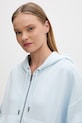 Guess Jeans bluza rozpinana z kapturem damska bawełniana niebieski W6GQ06.K68I4