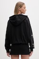Odzież Guess Jeans bluza rozpinana z kapturem damska bawełniana W6GQ06.K68I4 czarny