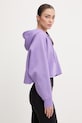 adidas by Stella McCartney bluza sportowa damska z bawełną fioletowy JZ0654