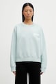 MM6 Maison Margiela bluza bawełniana bawełna turkusowy S52GU0256.M25025.544